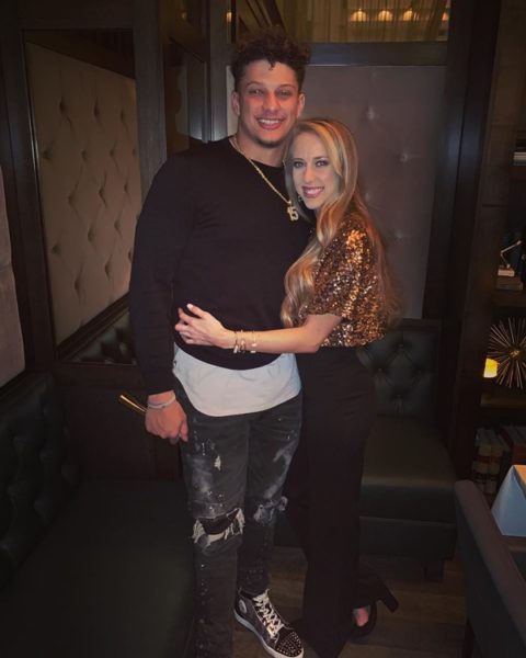 Patrick Mahomes with his Girlfriend
