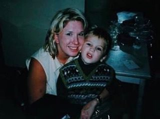 Zach Bryan childhood pic with his mom