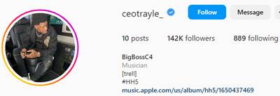CEO Trayle Instagram Image