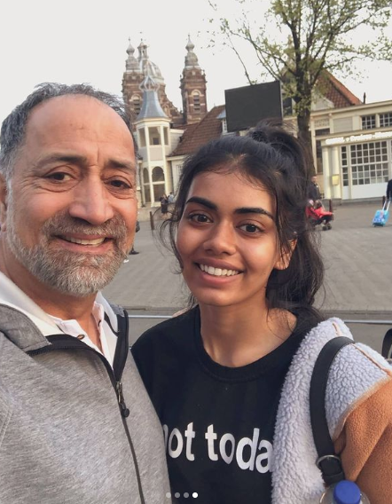 Megan Suri with her father
